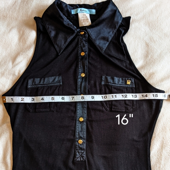 MARCIANO Midi Black Collared Dress - Picture 7 of 8